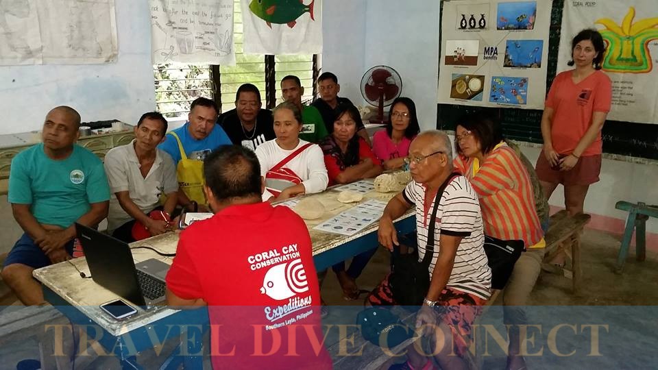 The office during a meeting with barangay reps. Photo by Mark Hall