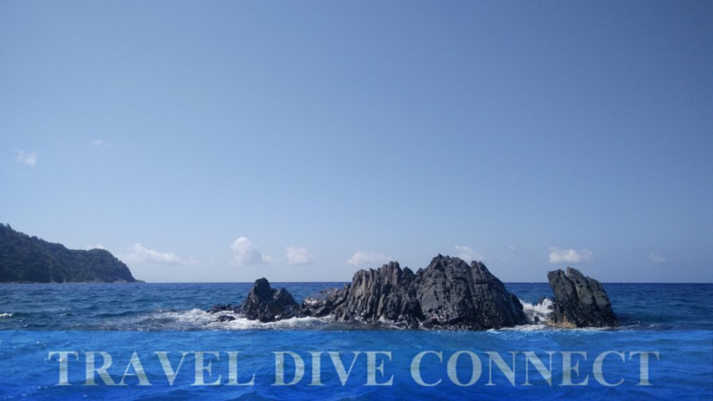 Rock formations in the middle of the sea